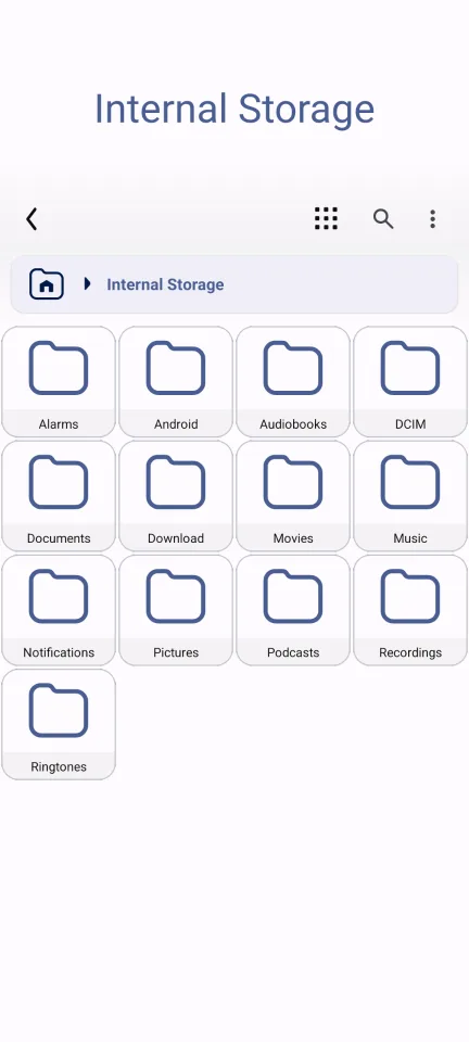 Advanced File Manager — File explorer — grid layout