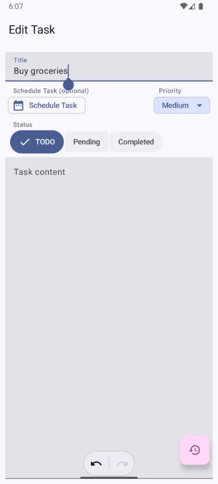 TaskFlow — Create and edit a task